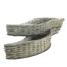 JARDINIERE OSIER VAGUE GRIS L58 à 74 SET 2