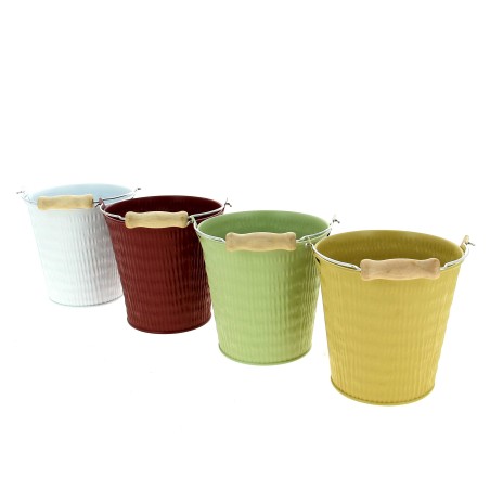 ZINC-SEAU ORCHIDEE COULEUR STRIEE Ø13 ASS. /1P