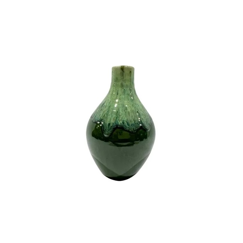 VASE table AMY vert 07.5 H12CM les 6P