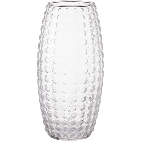 VERRE VASE DAMIER H30CM les 6P