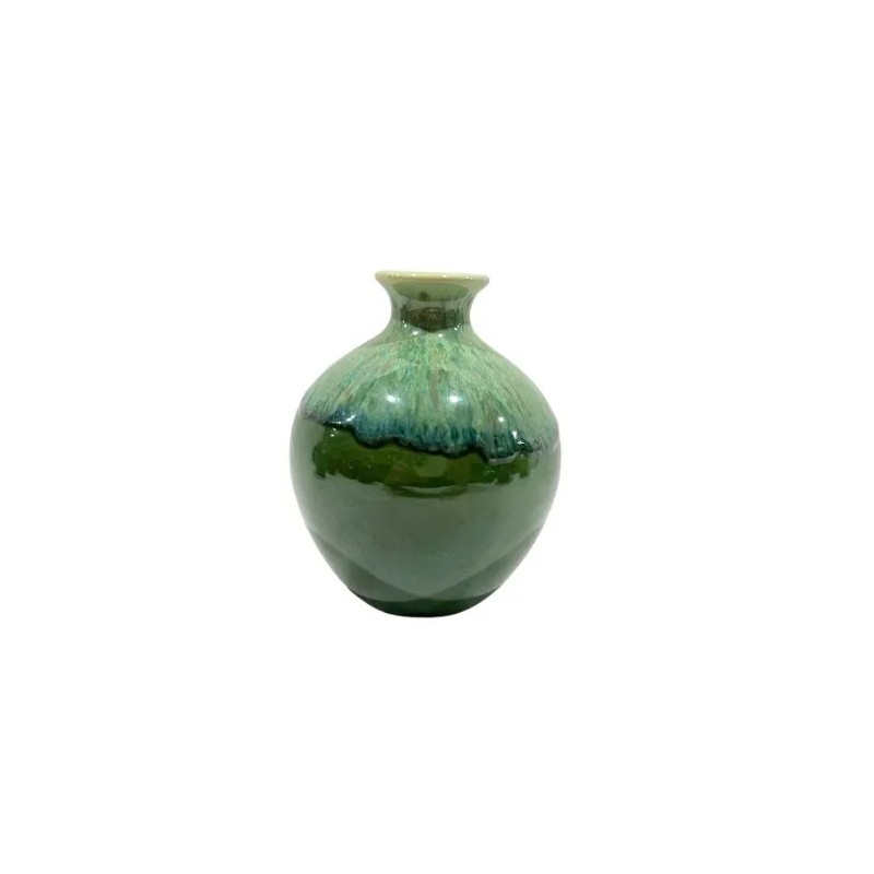VASE table CARMEN vert 09 H11CM les 6P