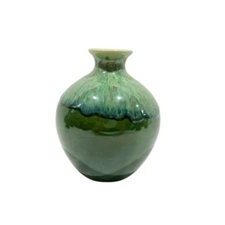 VASE table CARMEN vert 09 H11CM les 6P