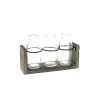 VERRE BOUTEILLE H10CM 3 pièces SUP.BOIS