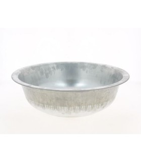 ZINC-BASSINE rebord 039CM NATUREL à la pièce