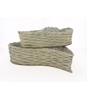 OSIER COEUR GRIS SET 2P