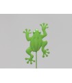 GRENOUILLE METAL VERTE 10CM PIQUE /16