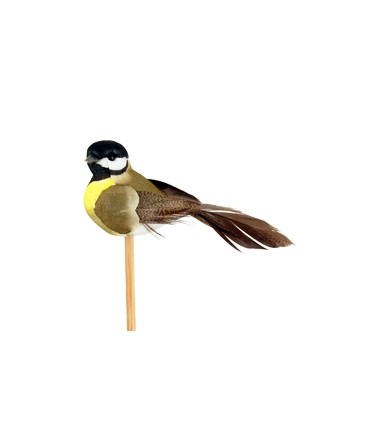 MESANGE/Rouge gorge  SUR PIQUE H50CM les 25P