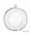 VERRE BOULE ouverte Diam.12CM à suspendre/4P
