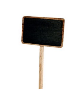 ETIQUETTE BOIS+ARDOISE 14X08 H40CM /5P