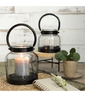 LANTERNE 012 H12CM POIGNEE NOIRE à la pièce