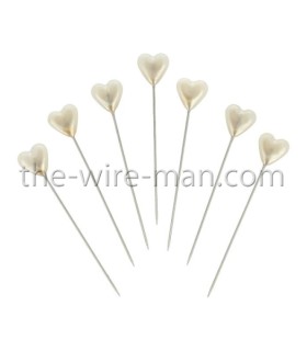 EPINGLE TETE COEUR BLANC 10MM X 55MM /40P