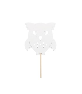 CHOUETTE BOIS BLANC 7CM les 5P