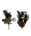 PIQUET DE NOEL "POMME DE PAIN ET CERF" les 12P