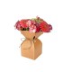 VASE BASE KRAFT + plastique+RUBAN H21CM/20P