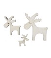 SUJET DE NOEL BOIS BLANC 3 à 7 CM /20P