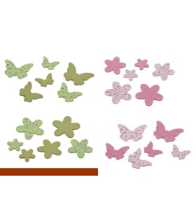 SUJET BOIS A COLLER 4 MODELES les 12 SACHETS