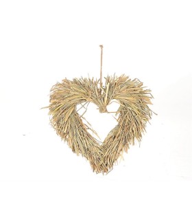 COEUR EN PAILLE A SUSPENDRE 35CM pièce