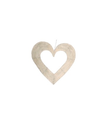 COEUR SISAL BLANCHI 40CM /4P