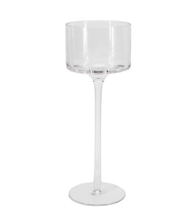 VERRE BOUGEOIRE SUR PIED 09 H25CM /1P