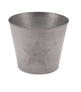 ZINC-C.POT COULEUR 016.5 H16.5CM la pièce