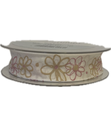 RUBAN FANTAISIE FLOWER 25MM x 15M