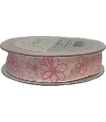 RUBAN FANTAISIE FLOWER 25MM x 15M