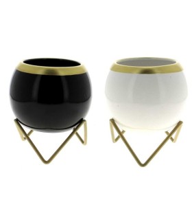 C.POT BOULE SUR PIED BORD OR 09 H9CM les 12P