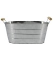 ZINC-JARDINIERE NATUREL 3 RAINURES 26x12.5x11.5CM /6P