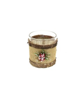 VERRE ECORCE+RUBAN ET HOUX 07 H8CM /12P