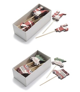 PIQUE BOIS NOËL 7CM les 24P