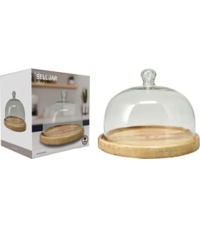 VERRE PLAT A GATEAU AVEC DOME 20CM /1P