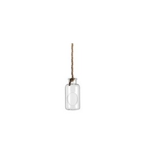 VERRE BOUTEILLE + CORDE 07.5CM H16CM /6P