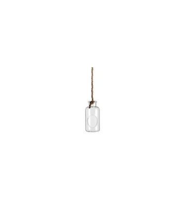 VERRE BOUTEILLE + CORDE 07.5CM H16CM /6P