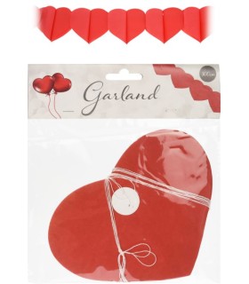 GUIRLANDE DE COEUR EN PAPIER 300CM les 4P