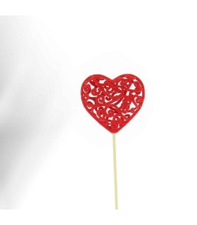 COEUR VOLUTE EVIDE 7.5CM PIQUE /12P