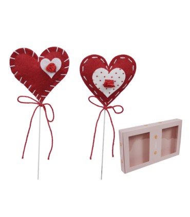 COEUR COUSU ROUGE les 12P