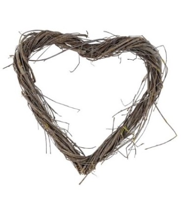 COEUR OSIER OUVERT 28x28x2CM la pièce