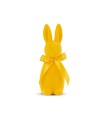 LAPIN FLOQUE JAUNE + NOEUD H29CM