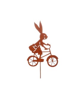 LAPIN SUR VELO PIQUE ROUILLE H42.5CM /6P