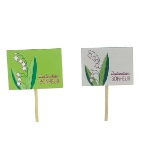 PIQUE MUGUET DESTINATION BONHEUR /12P