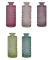 VERRE BOUTEILLE RELIEF 05 H13CM Ass.couleurs/10P