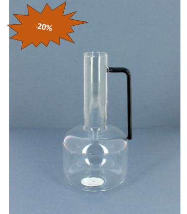 VERRE CARAFE+POIGNEE NOIR 010 H20CM pièce