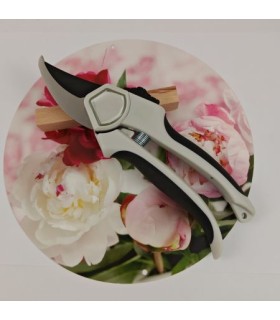SECATEUR BI-MATIERE NOIR/GRIS 21CM