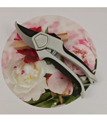 SECATEUR BI-MATIERE NOIR/GRIS 21CM 