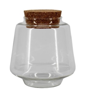 VERRE TERRARIUM+BOUCHON 007 H13CM