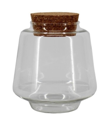 VERRE TERRARIUM+BOUCHON 007 H13CM
