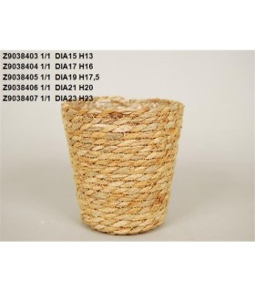 C.POT OSIER NATUREL 021 H20CM à la pièce