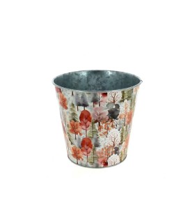 ZINC-POT FORET AUTOMNE 015 H15CM les 12P