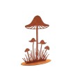 CHAMPIGNON PLAT ROUILLE SUR SOCLE 23CM pièce
