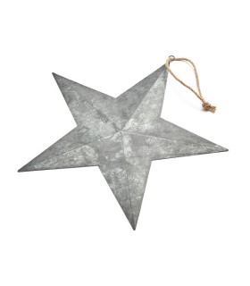 ETOILE ARGENT A SUSPENDRE 33CM les 6P